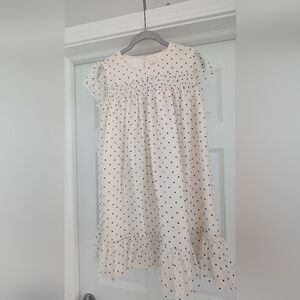 Crewcuts Cream and Black Polka Dot Dress